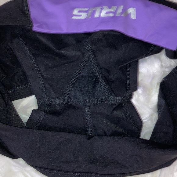 VIRUS Purple Black Compression Shorts L - Picture 6 of 8